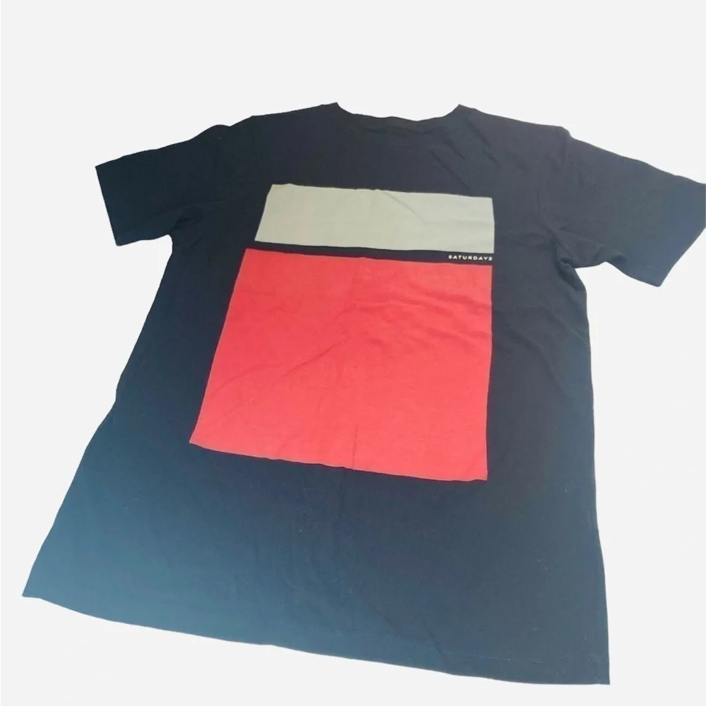 2 Saturday Surf NYC tees bundle black size small & red medium men’s - Picture 3 of 3
